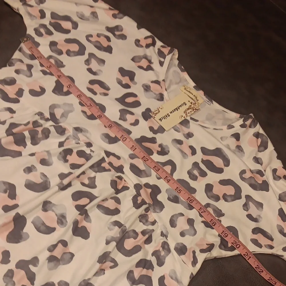 NWT. Southern Stitch Babydoll Style Pink Leopard Print Mini Dress - Picture 9 of 12